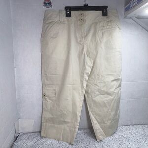 Axcess Beige Cargo Capris - Lightweight Utility Crops